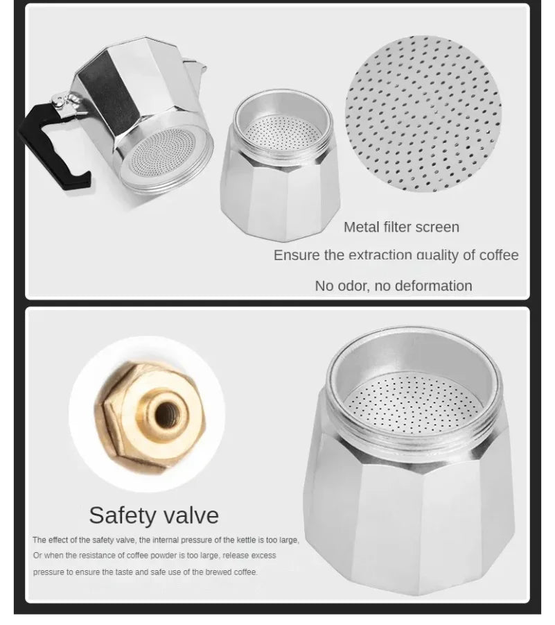 Cafetière Moka Italienne Traditionnelle - Édition Artisanale