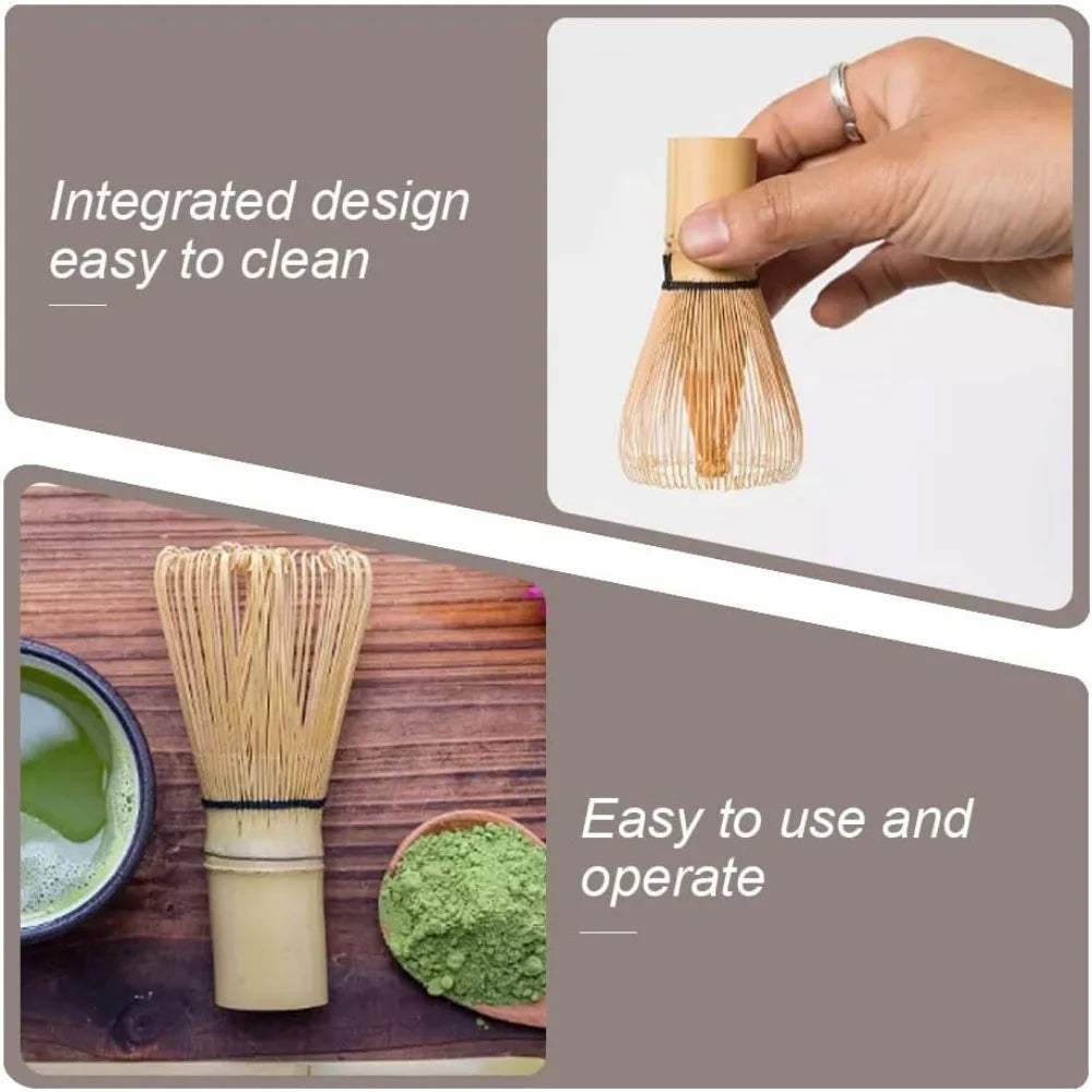 Fouet Matcha Traditionnel (Chasen) – 100 Brins en Bambou Naturel
