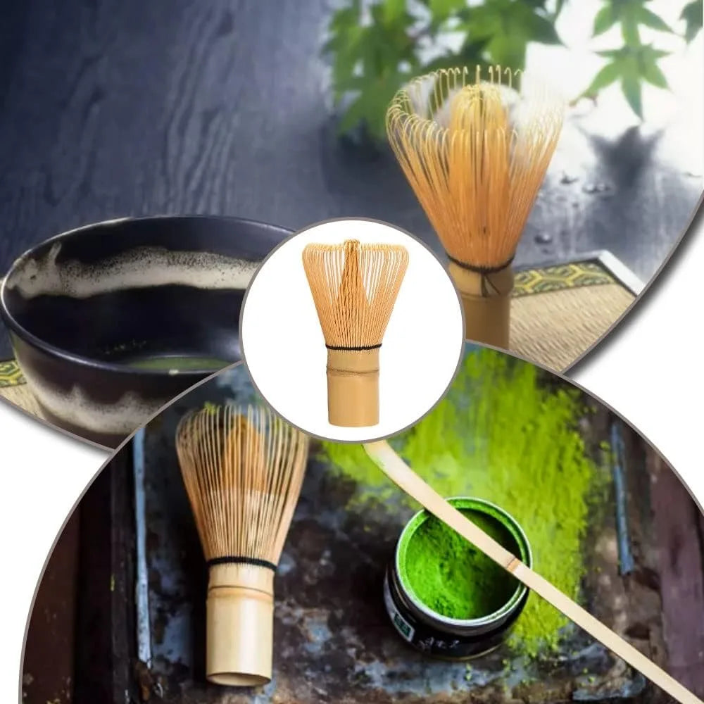 Fouet Matcha Traditionnel (Chasen) – 100 Brins en Bambou Naturel