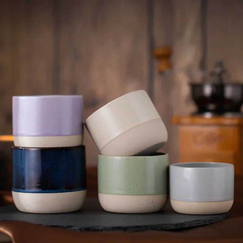 Tasse à Espresso Artisanale en Céramique - 180ml - 6oz bleu