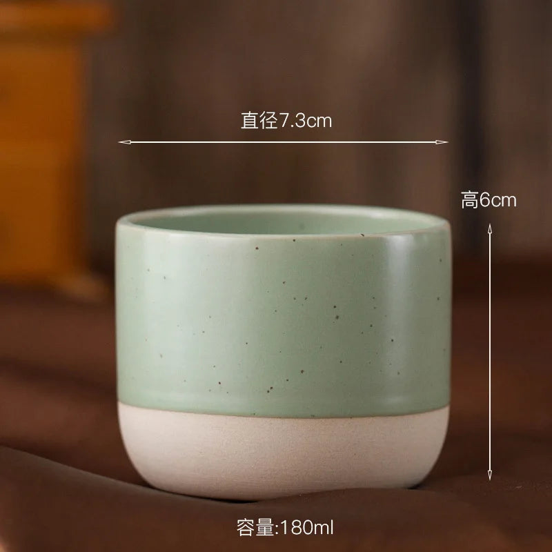 Tasse à Espresso Artisanale en Céramique - 180ml - 6oz gris