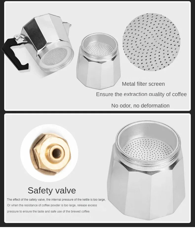 Cafetière Moka Italienne Traditionnelle - Édition Artisanale